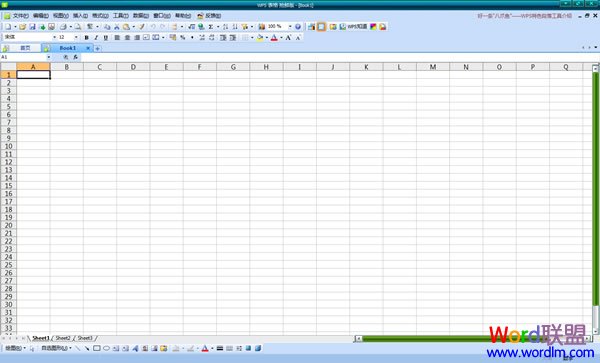 金山WPS Office 2011 校园版免费下载(图4) WPS表格页面界面